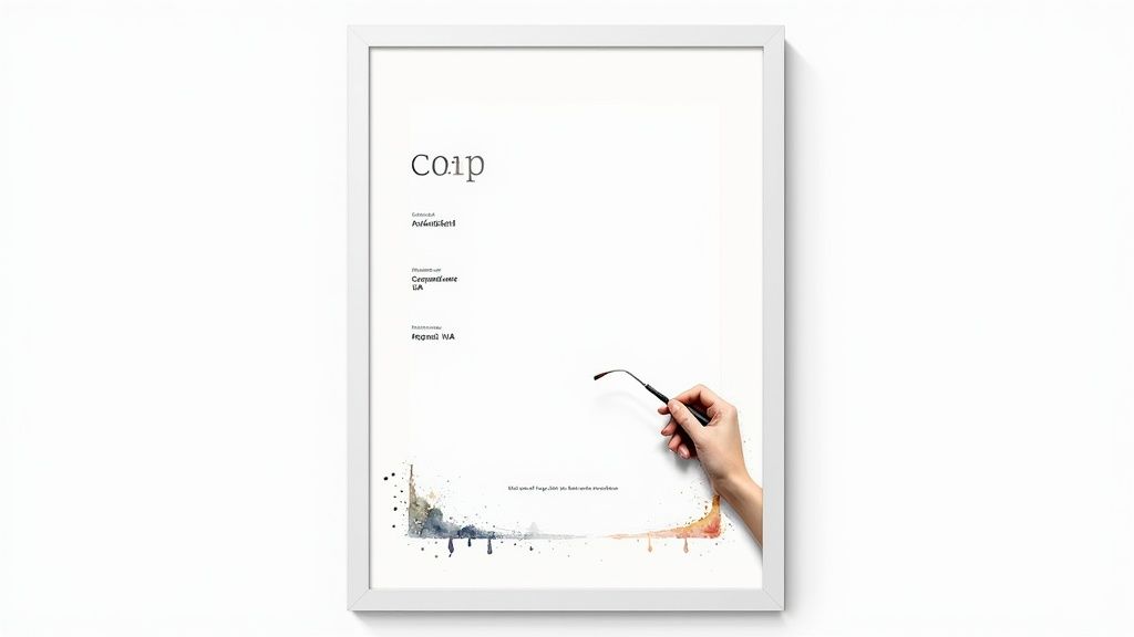 Une personne examinant attentivement une facture sur un écran d'ordinateur, avec des icônes juridiques symbolisant la conformité.