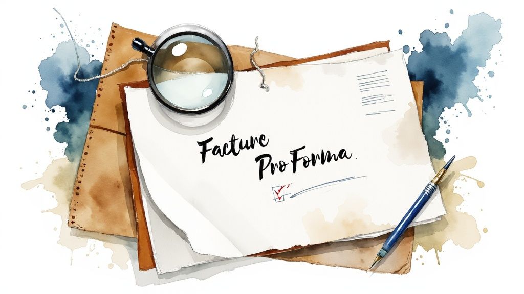 Description détaillée des produits et services sur une facture pro forma