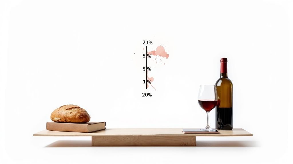 Personne calculant la TVA sur une calculatrice avec des reçus et un ordinateur portable