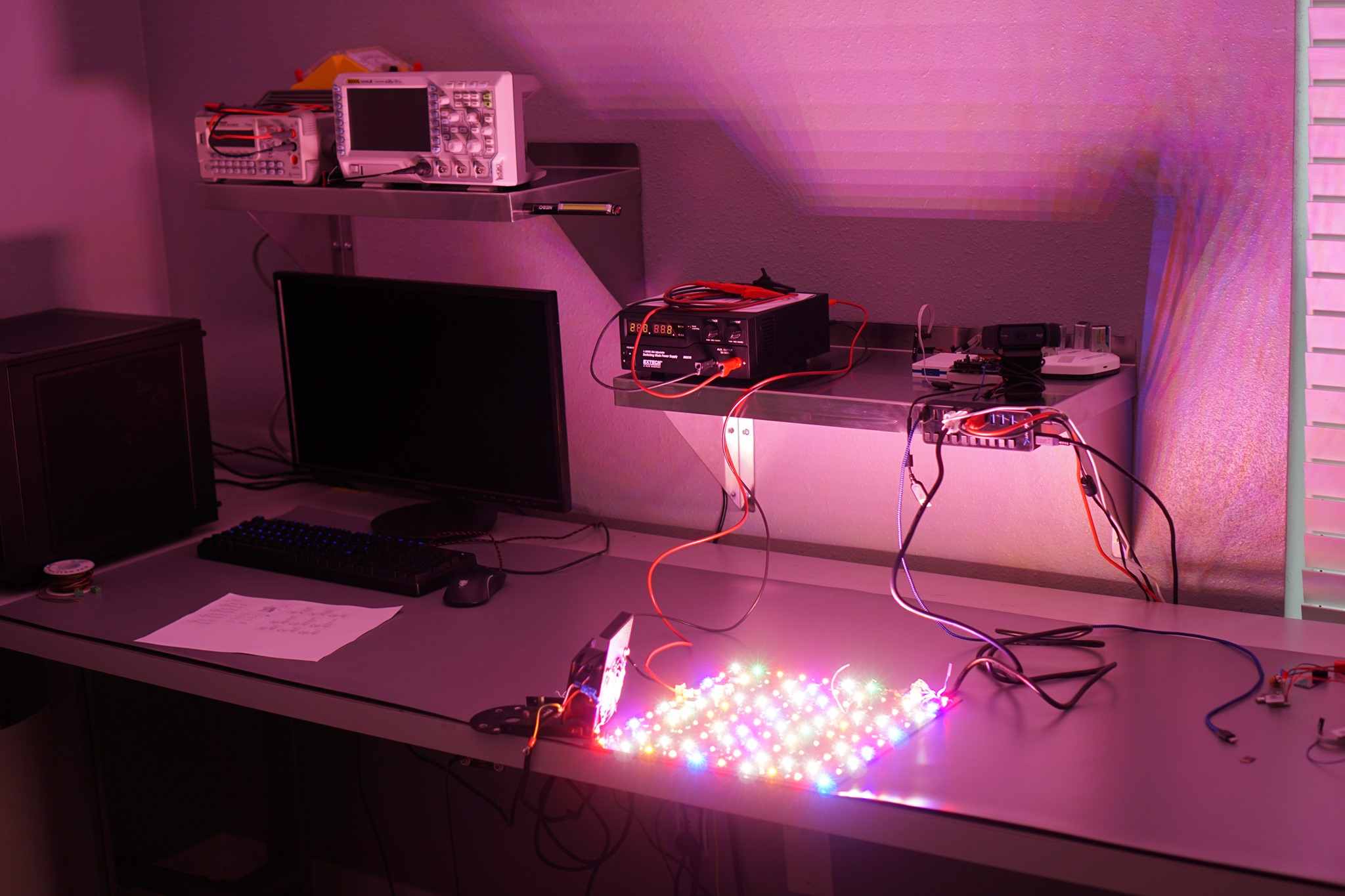 Once we finished troubleshooting the circuit, it lit up exactly as designed!