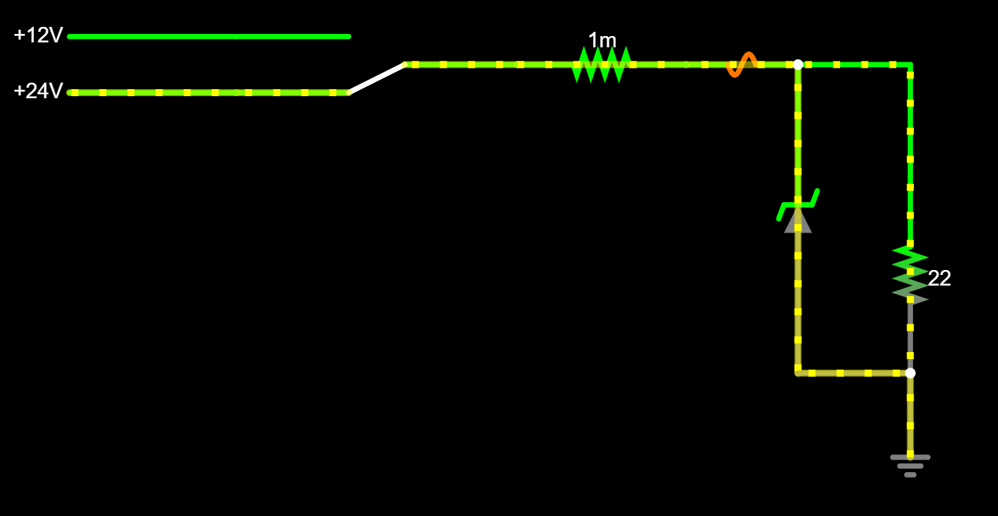 Zener diode and fuse working together for overvoltage protection