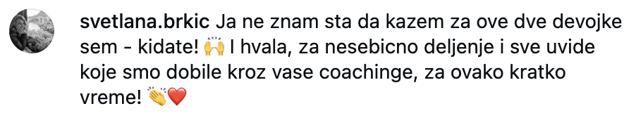 Testimonial svetlana