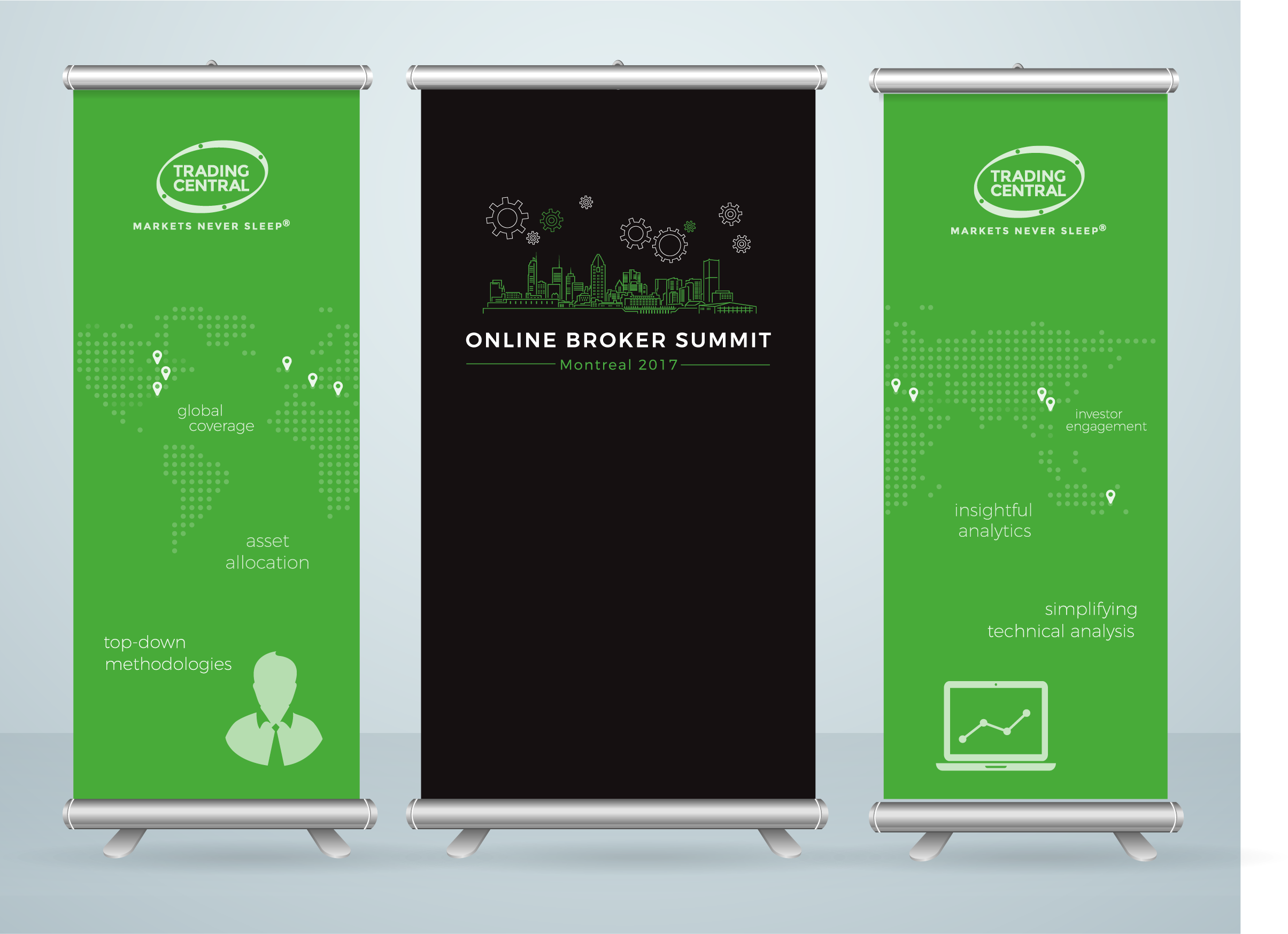 Banner stands from the 2017 event