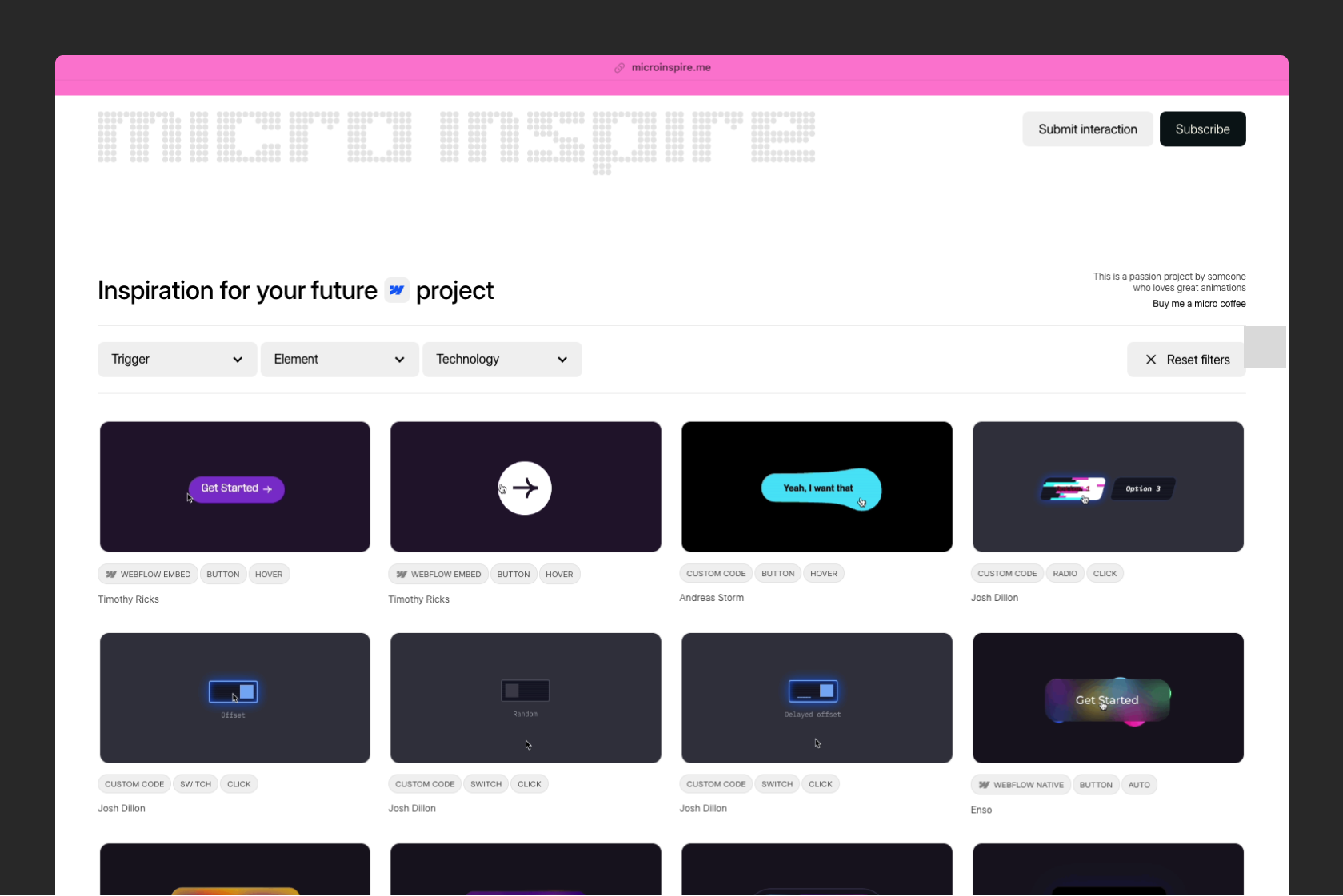 site profile thumbnail