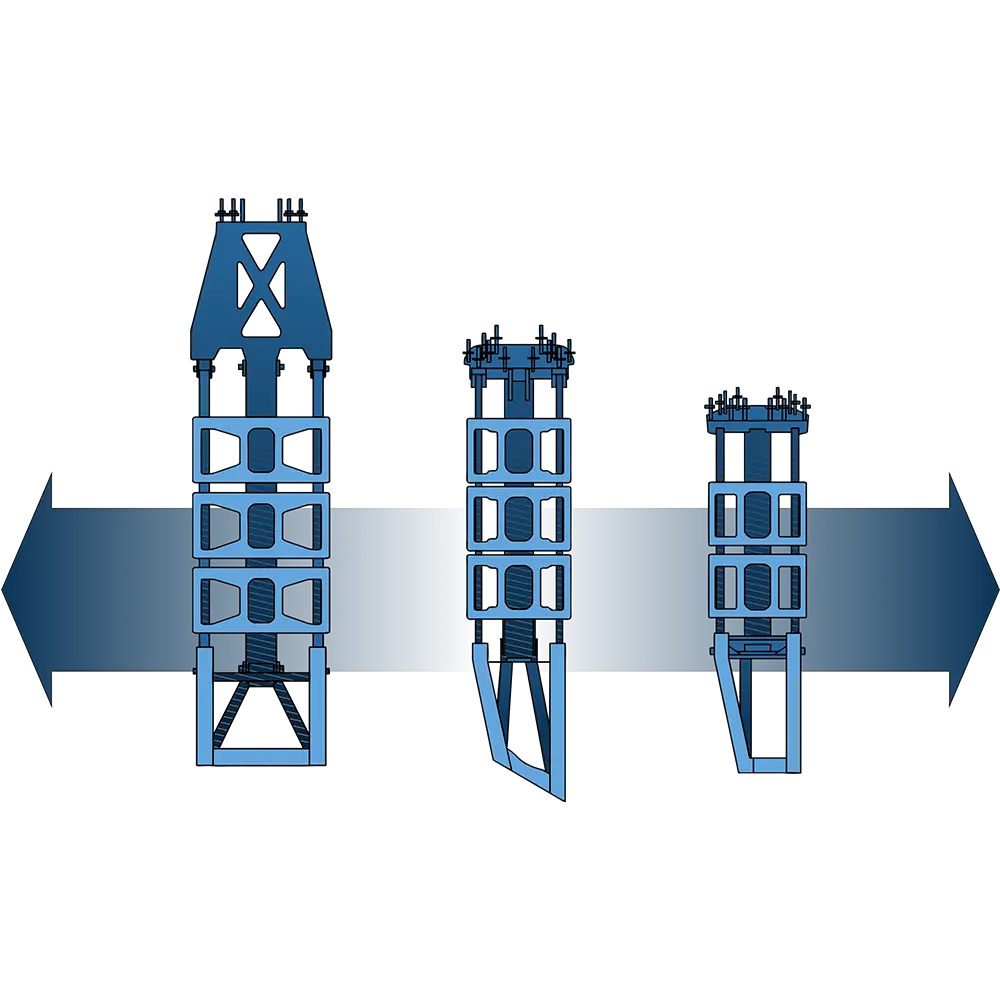 Technische Illustration des Ascender – Komponentendetail von H+B technics