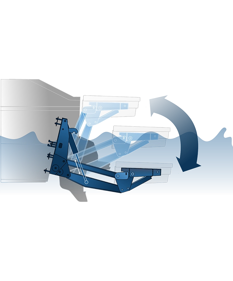 Technical illustration of the Einarm-Lift for the product category overview by H+B technics