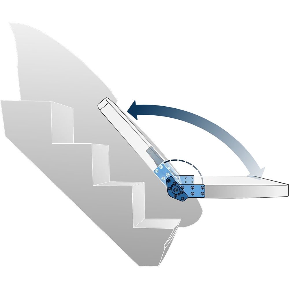 Technical illustration of the Garage Seat — component detail by H+B technics