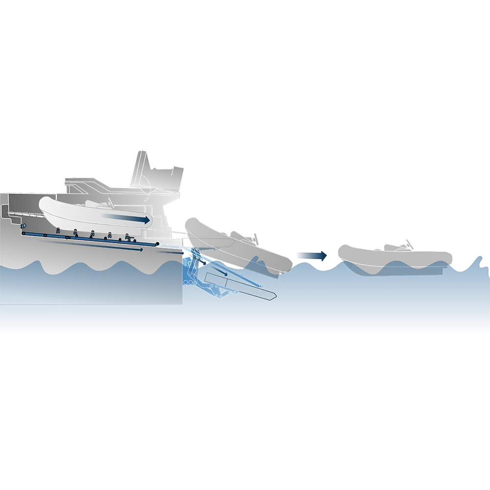 Technische Illustration des Launch Systems – Mechanismus-Detail von H+B technics