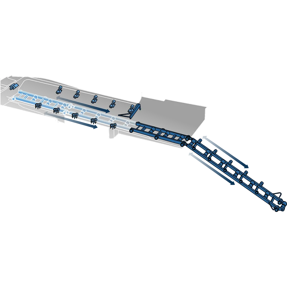 Technische Illustration des Launch Systems – Komponentendetail von H+B technics