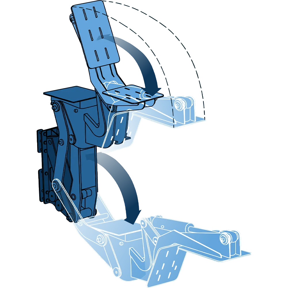 Technical illustration of the Lift / Hinge / Jetski Launch / Tender Launch — component detail by H+B technics