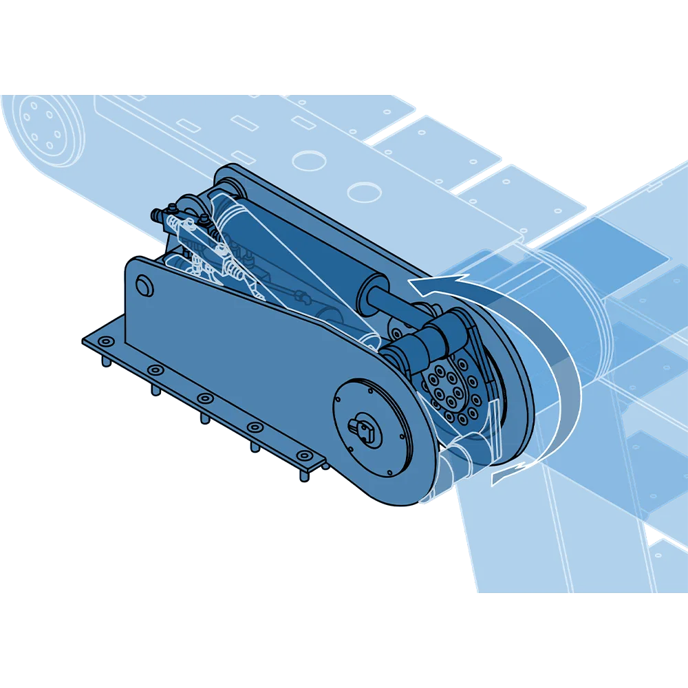 Technical illustration of the Ocean Access — operational sequence by H+B technics