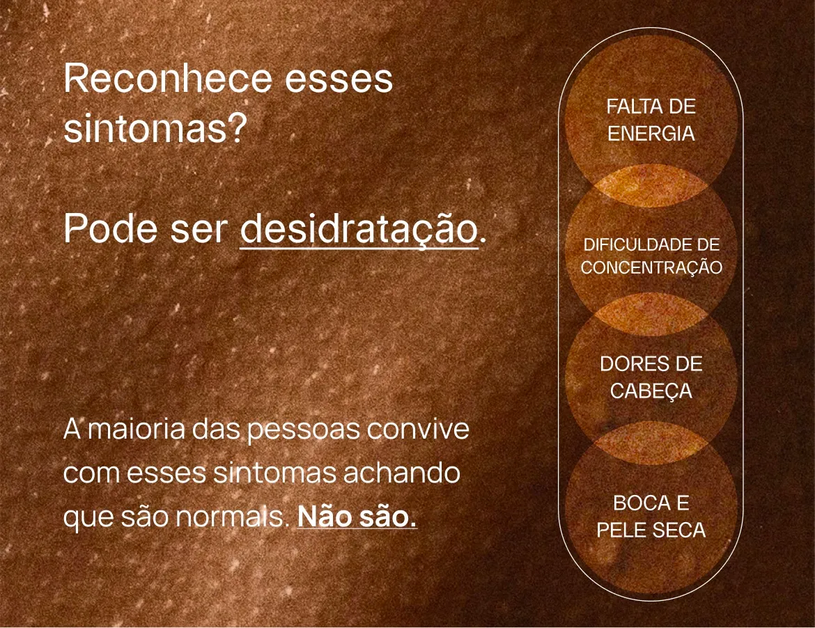 Reconhece esses sintomas? Pode ser desidratação