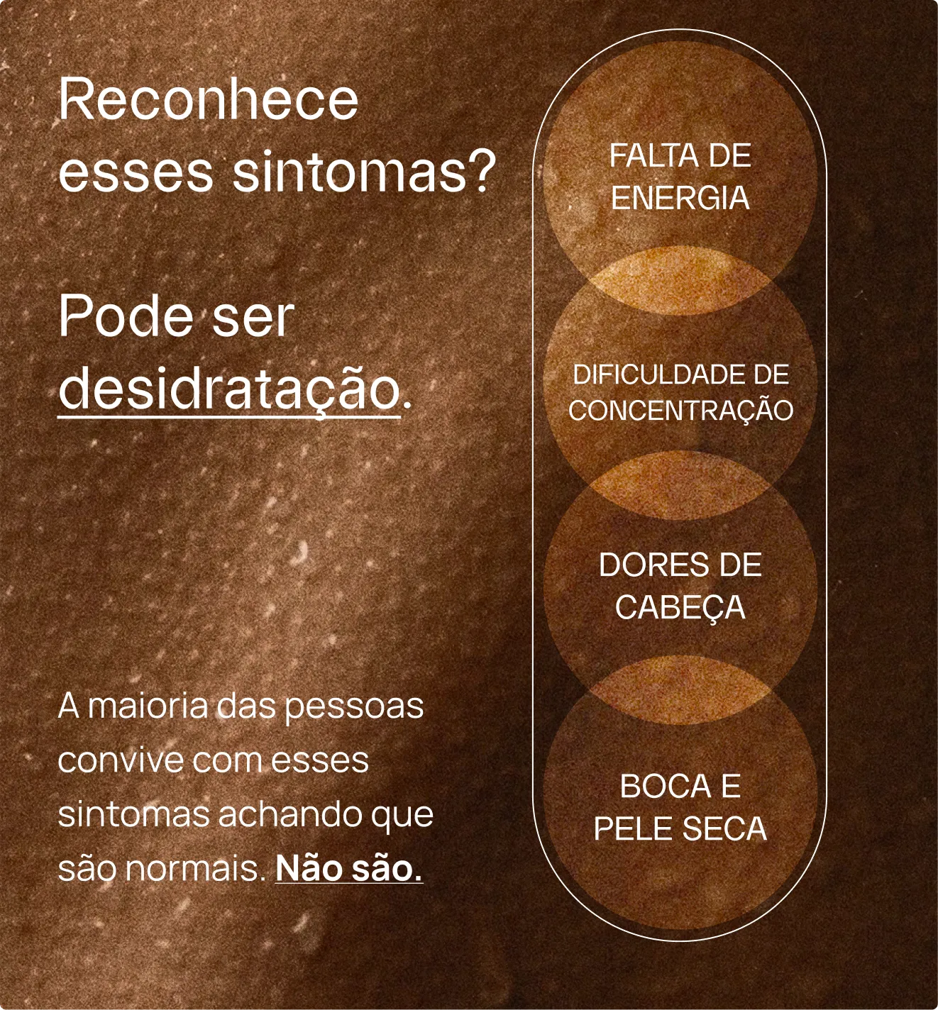 Reconhece esses sintomas? Pode ser desidratação