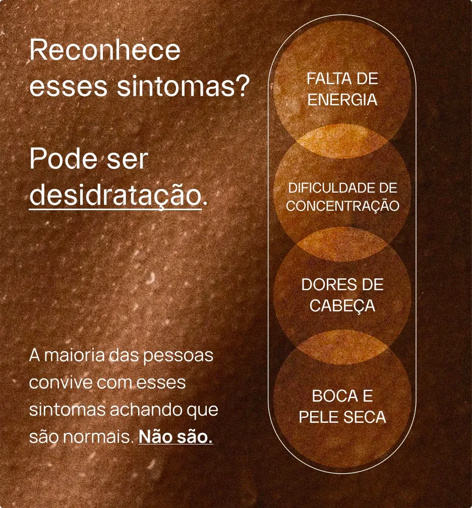 Reconhece esses sintomas? Pode ser desidratação