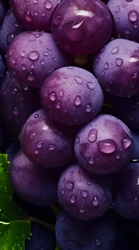 Uvas com o contorno do sachê LIQUIDZ