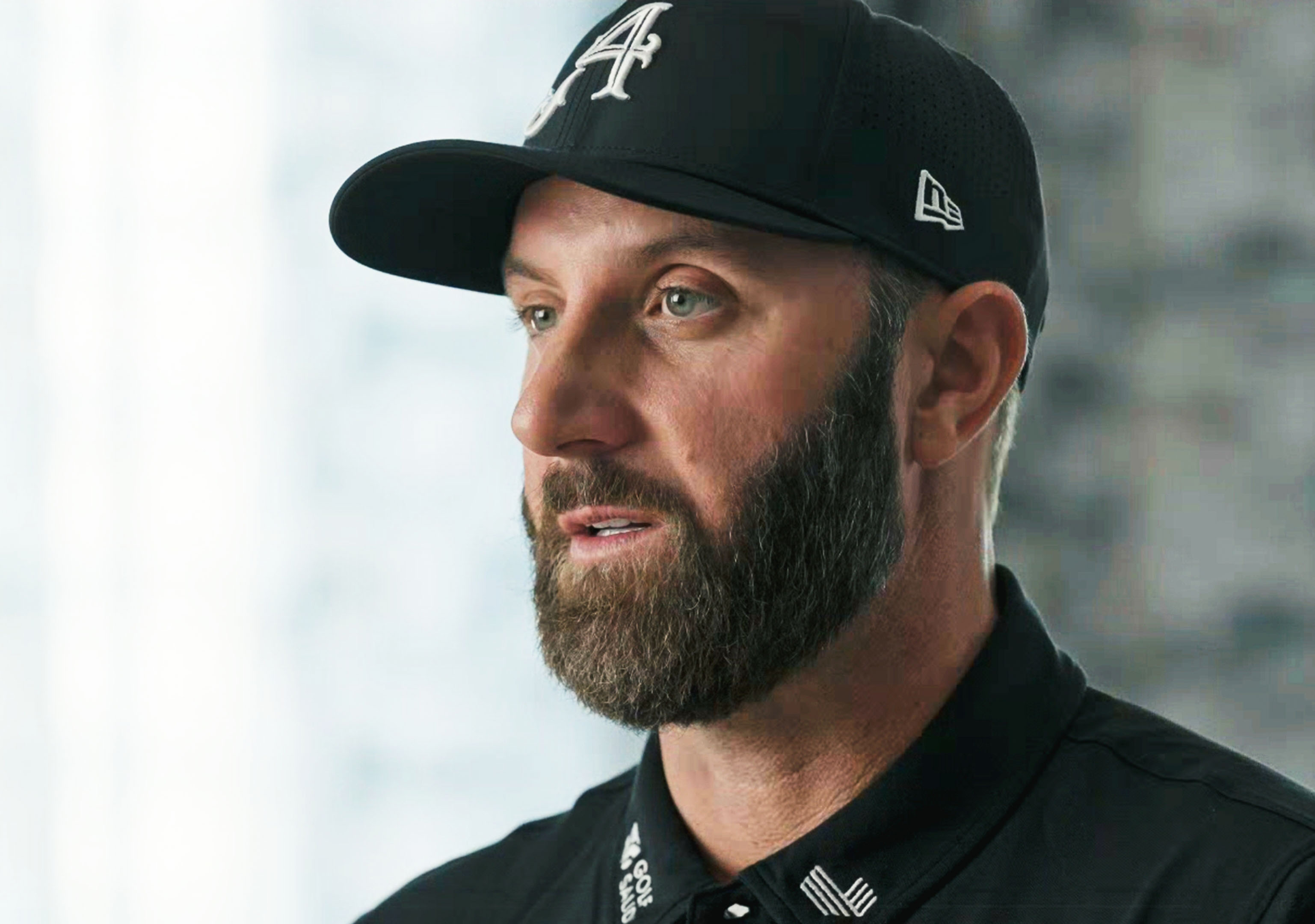 Closeup of Dustin Johnson