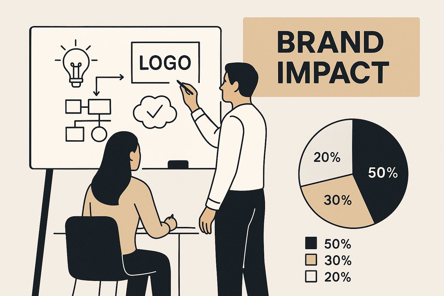 Infographic about logo for startup