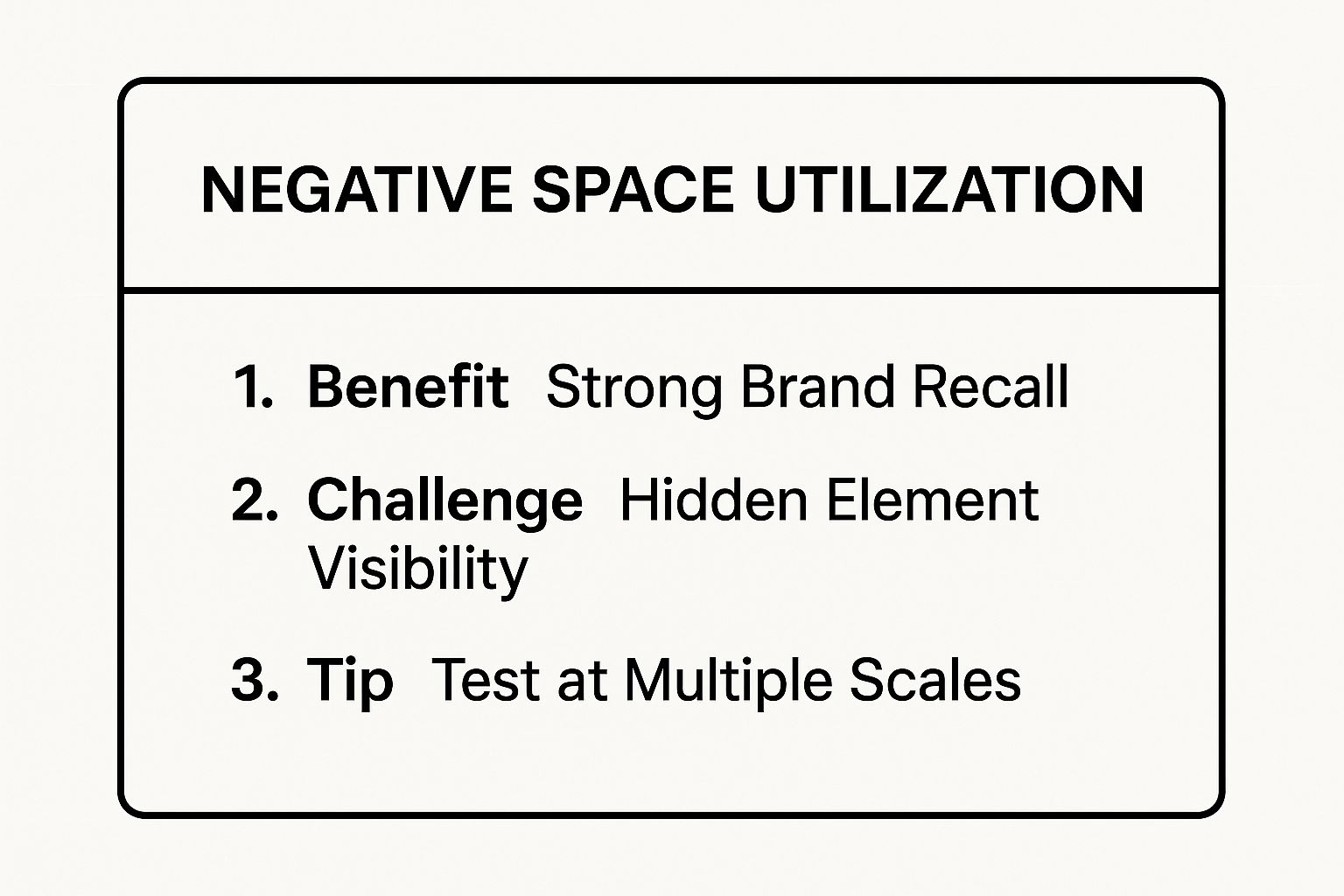 Infographic showing key data about Negative Space Utilization