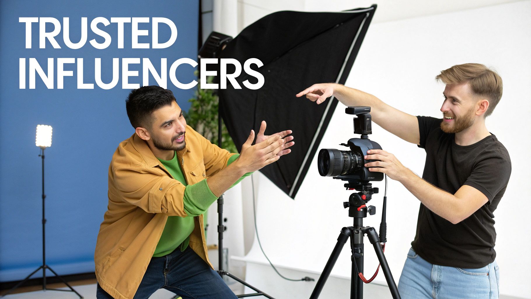 A person's hands holding a tablet displaying a vibrant and engaging social media feed, symbolizing memorable content creation.
