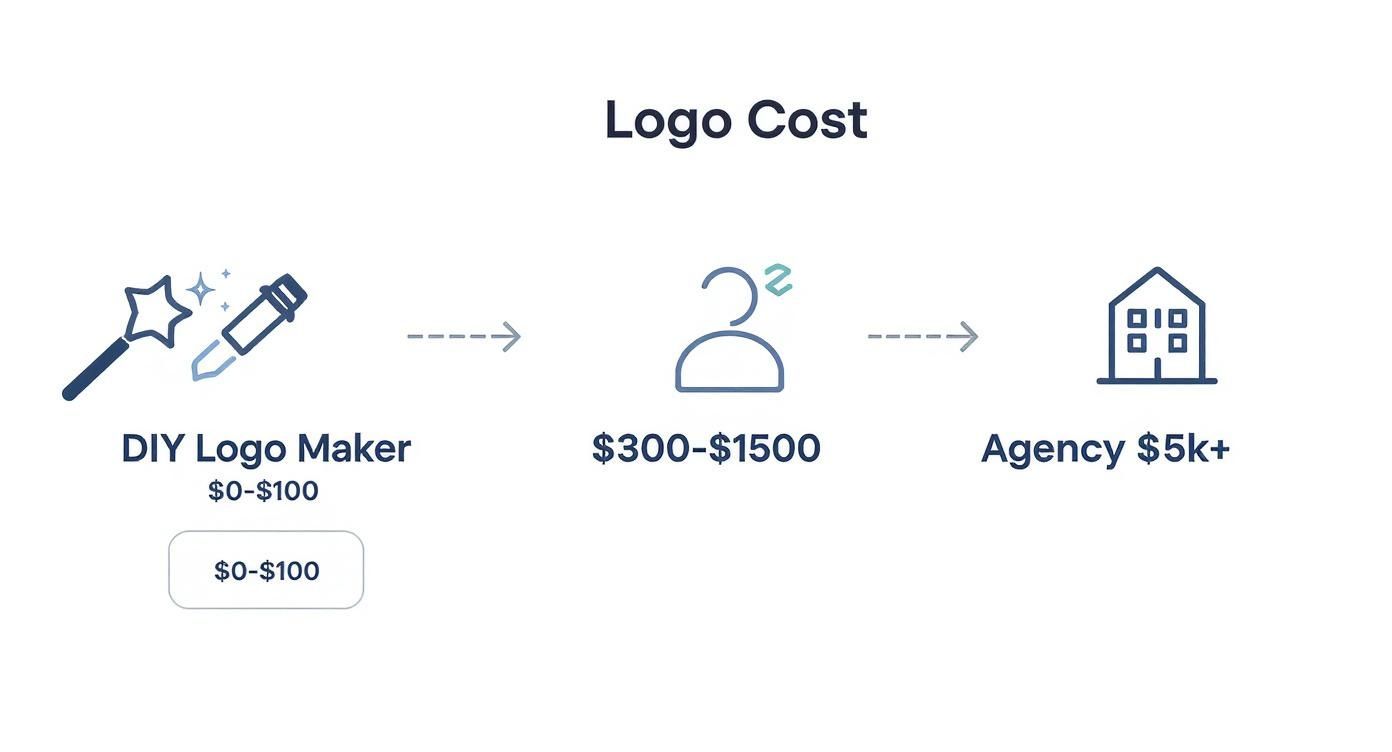 Infographic about how much does a logo cost