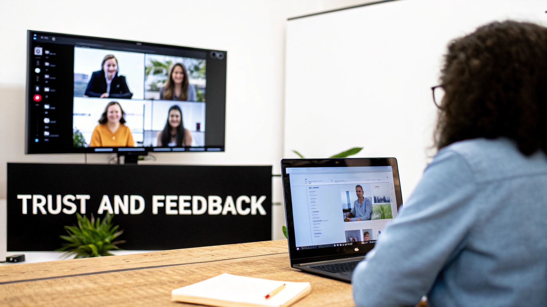 A team collaborating on a design project.