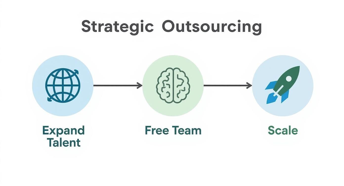 Infographic about outsourcing design work