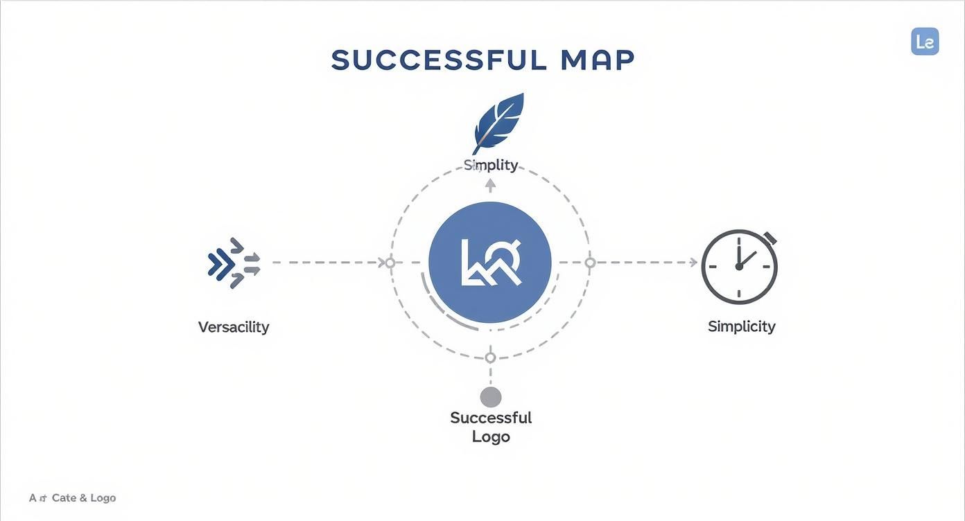 Infographic about what makes a successful logo