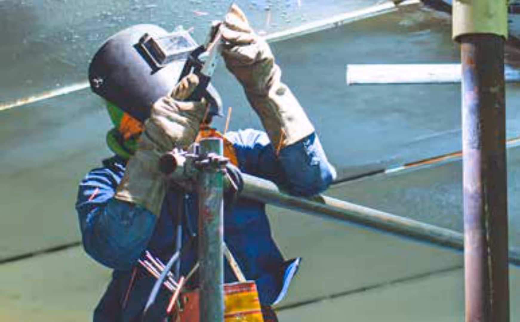 Person working on the job