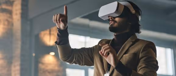 Man wearing VR Googles