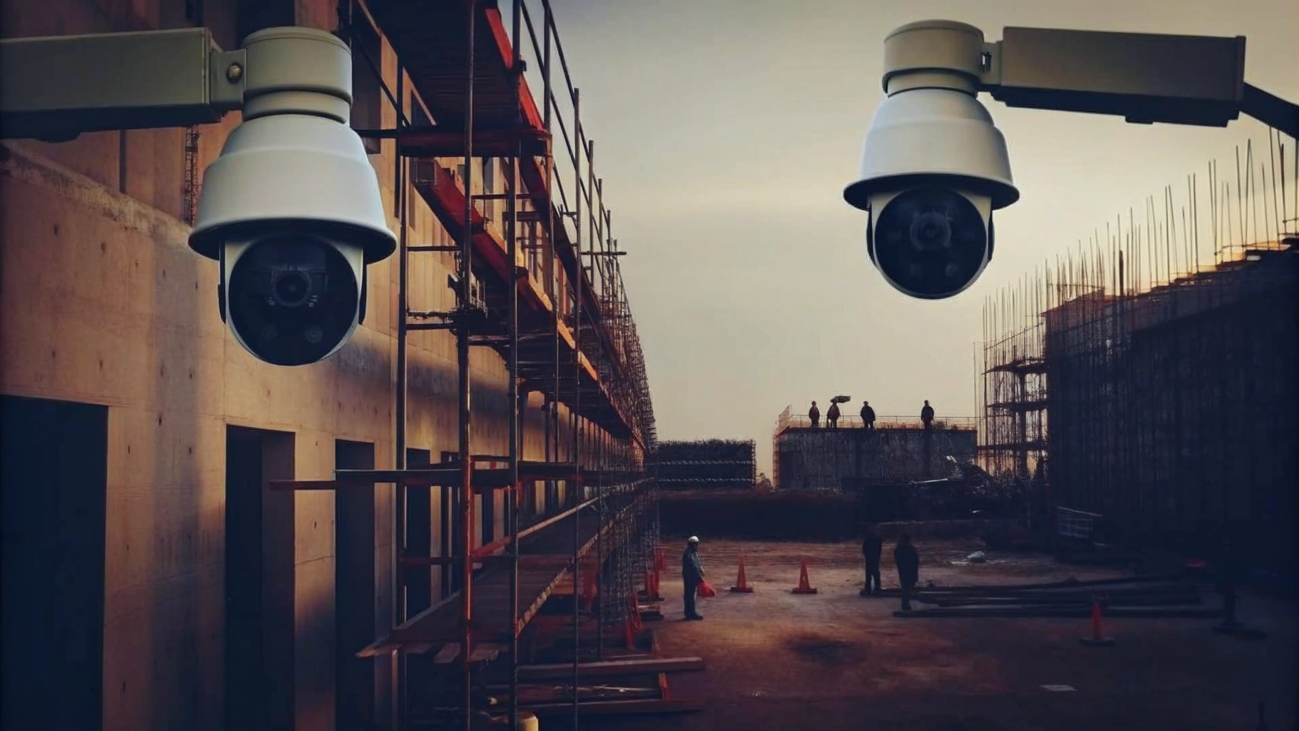 CCTV Cameras on a Construction Site