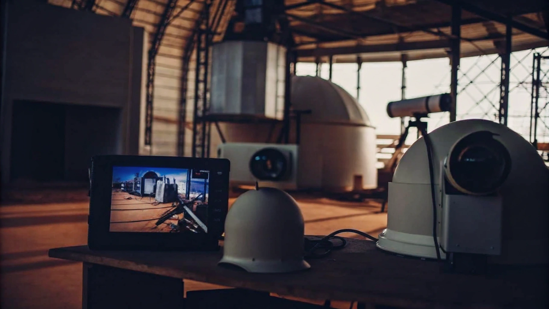 CCTV System Components on a Construction Site