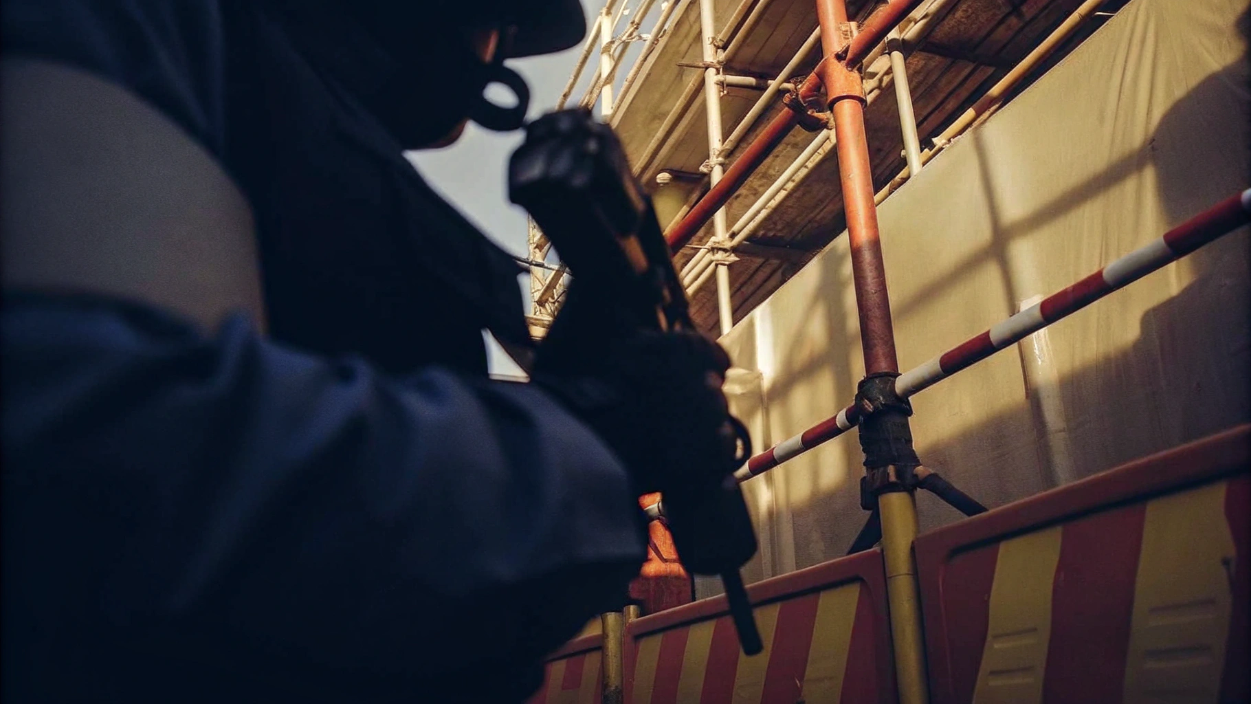 Manned Guard at Construction Site