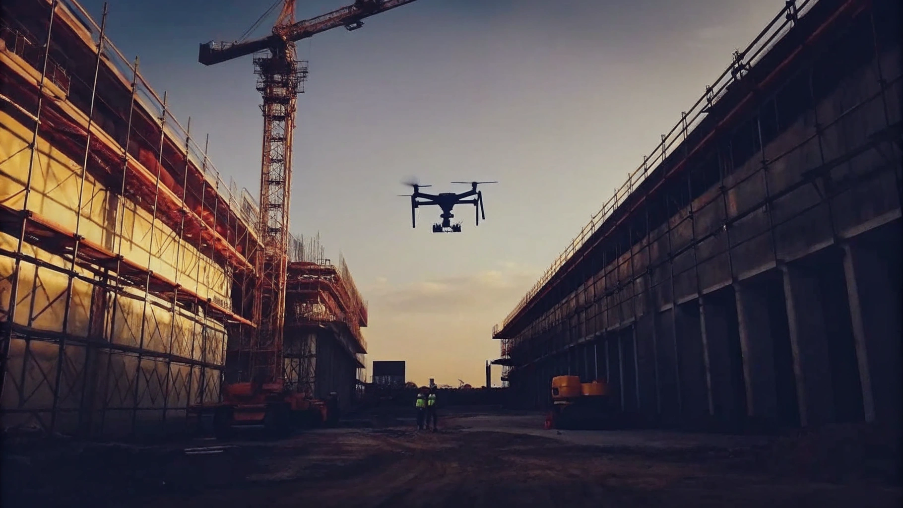 Drone Security Monitoring at a Construction Site