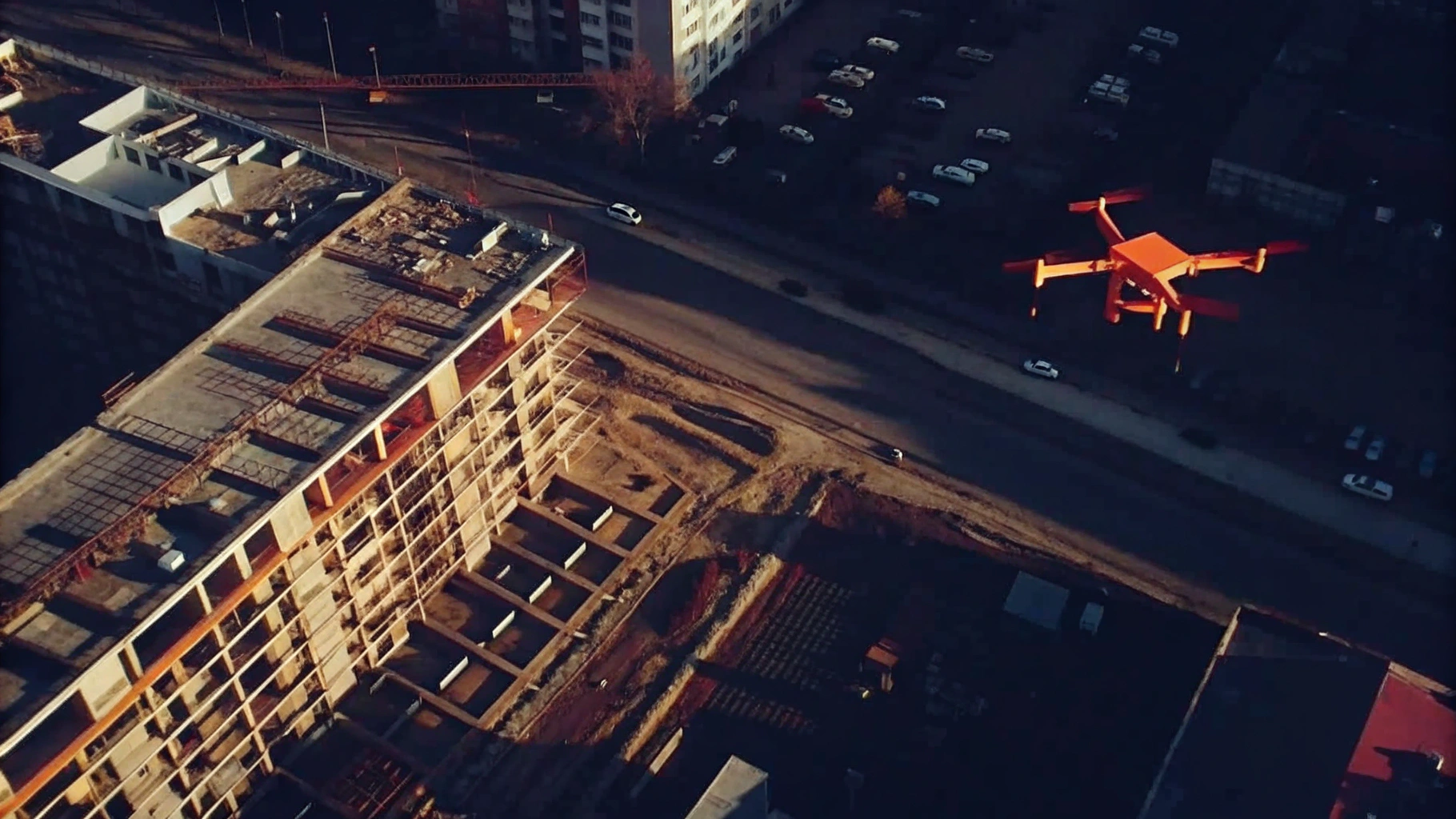 Drone Surveillance at a Construction Site