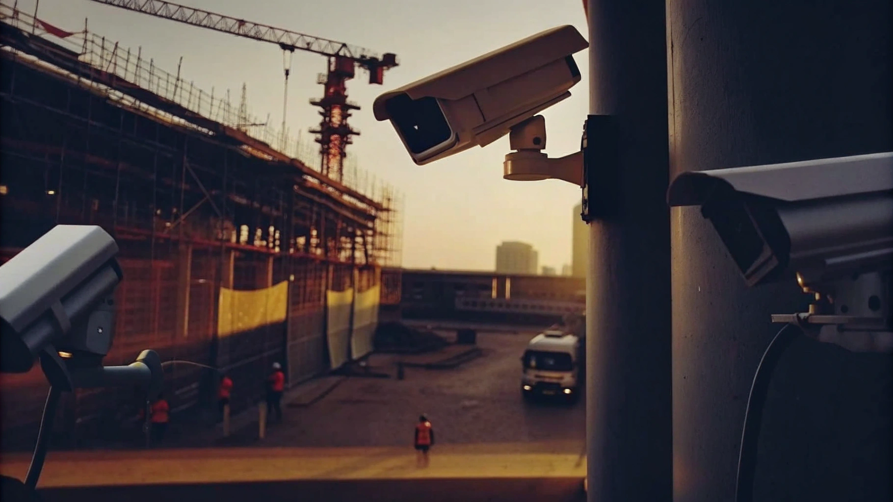 Advanced CCTV Monitoring at a Construction Site
