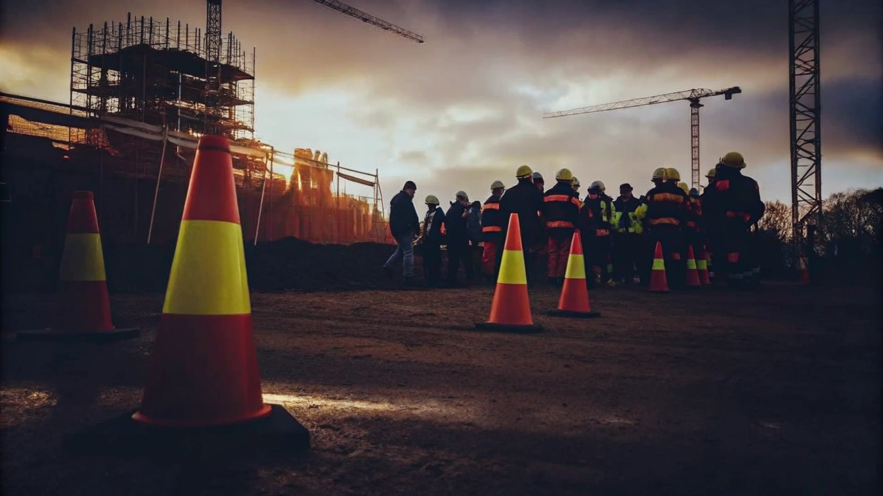 Emergency Response Drill on Construction Site