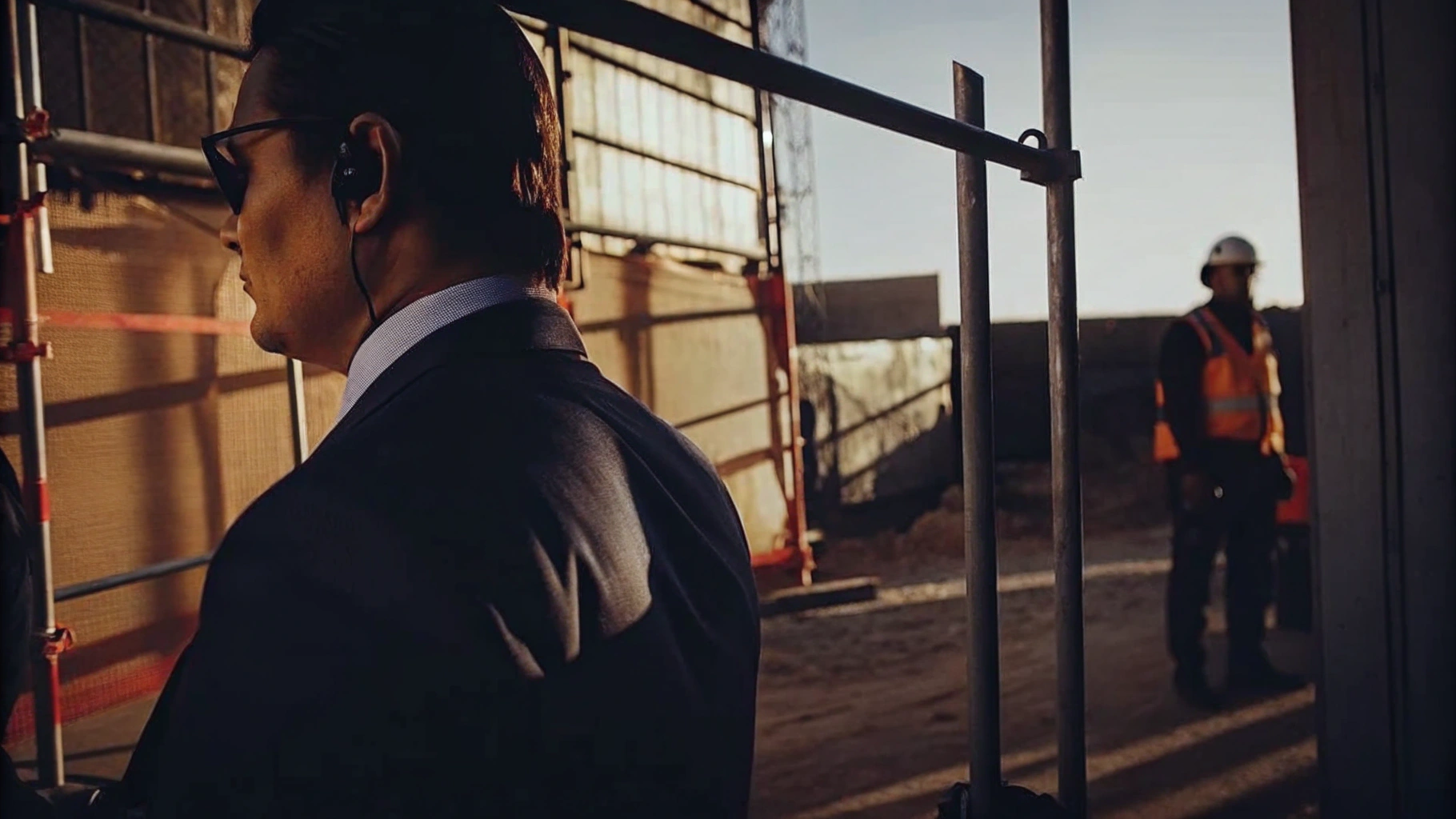 Bodyguard VIP Protection at a Construction Site