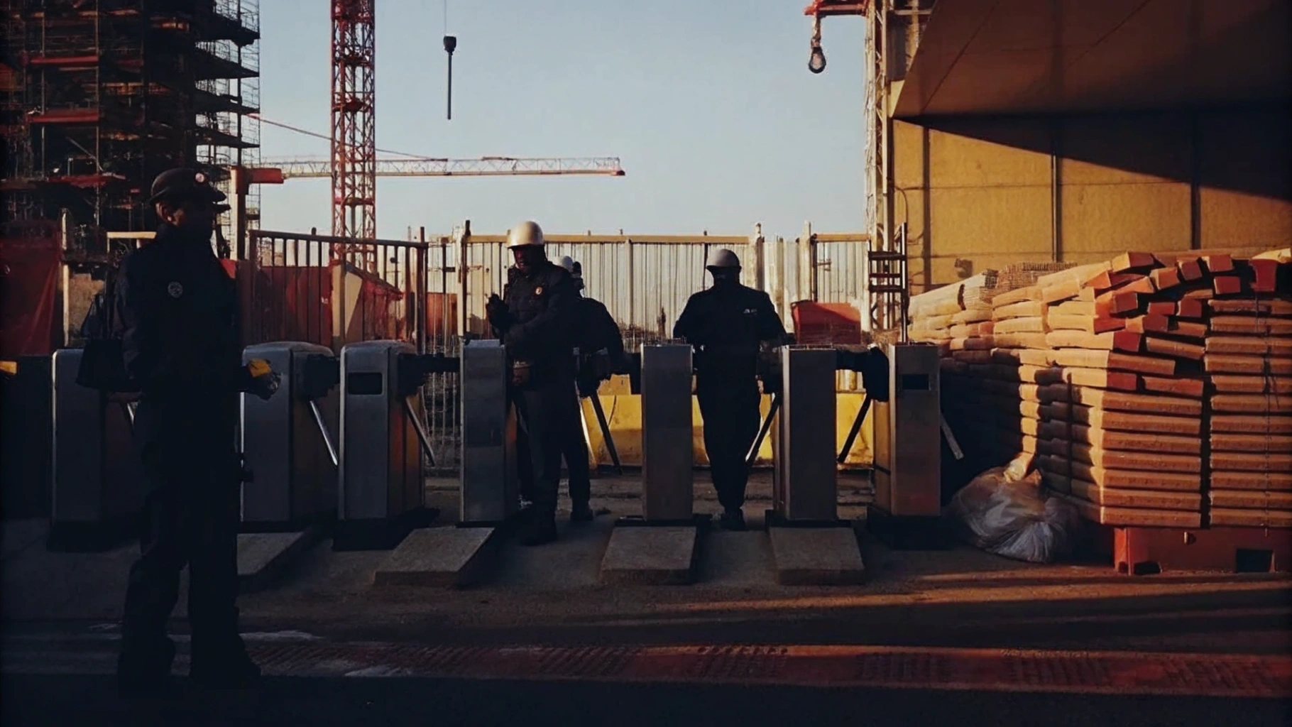 Manned Guards at Construction Site