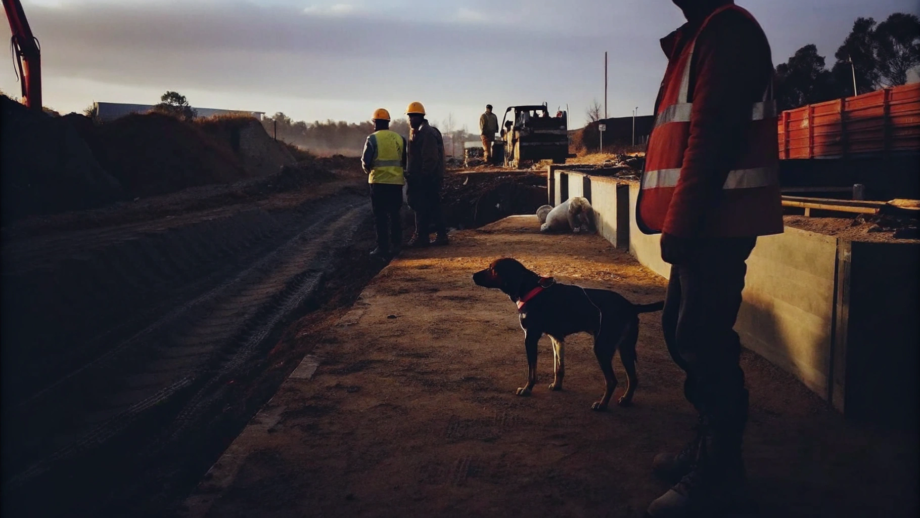 Canine Security on Construction Site