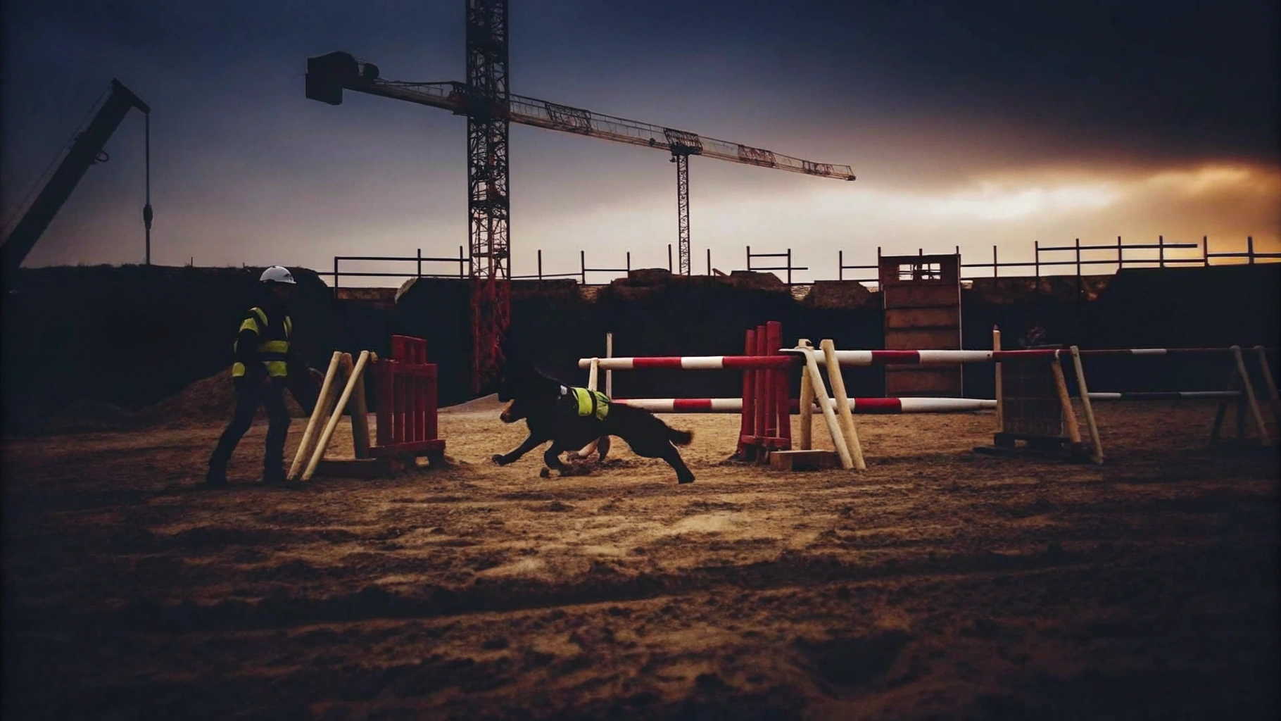 Professional Training of Security Dogs on Construction Sites