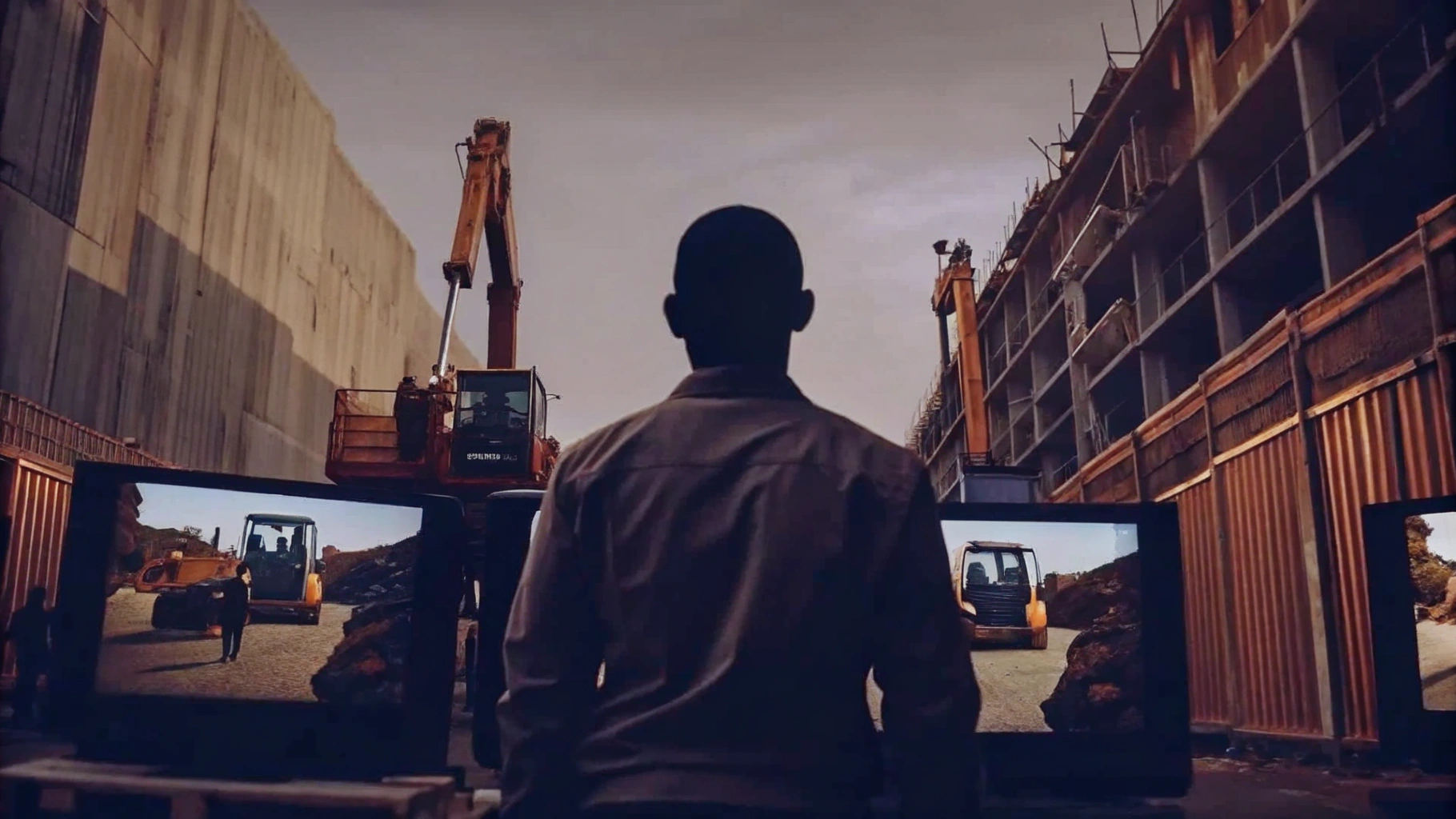 Close Protection Operative on Construction Site