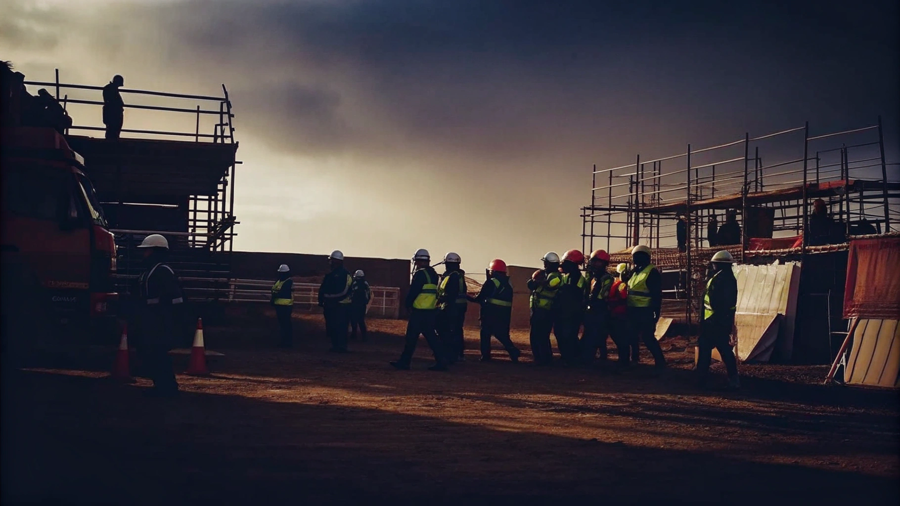 Close Protection Training on a Construction Site