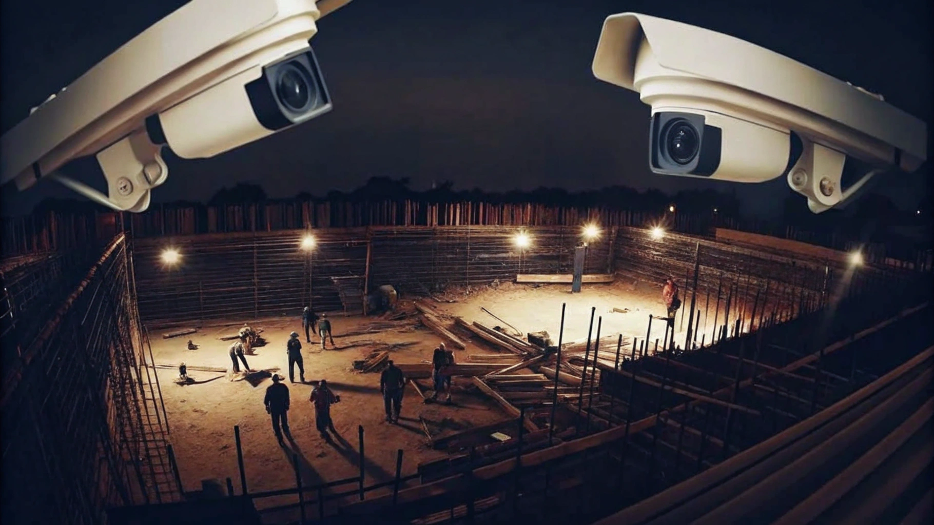 Secure Construction Site with Surveillance