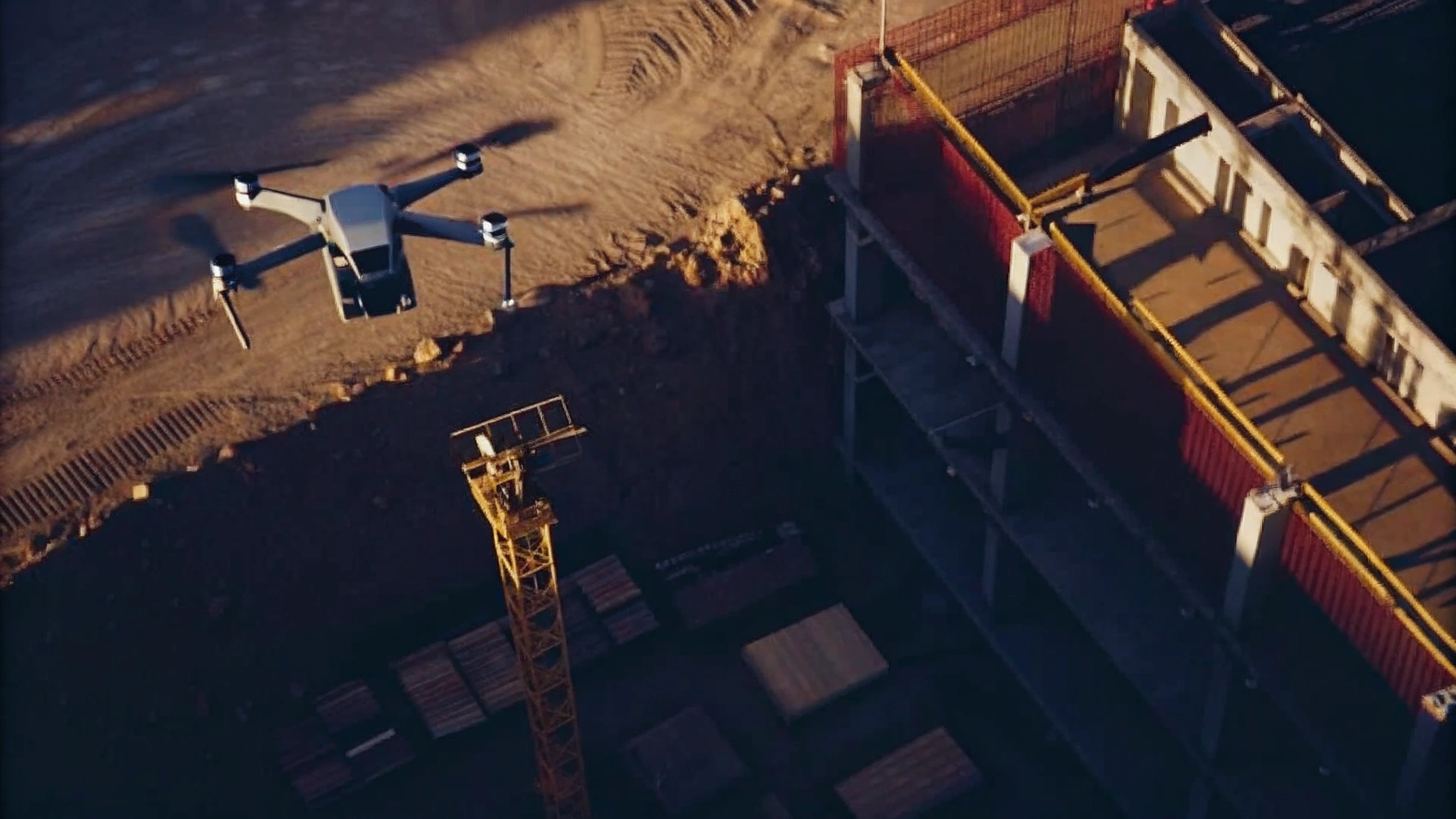 Drone Surveillance at a Construction Site