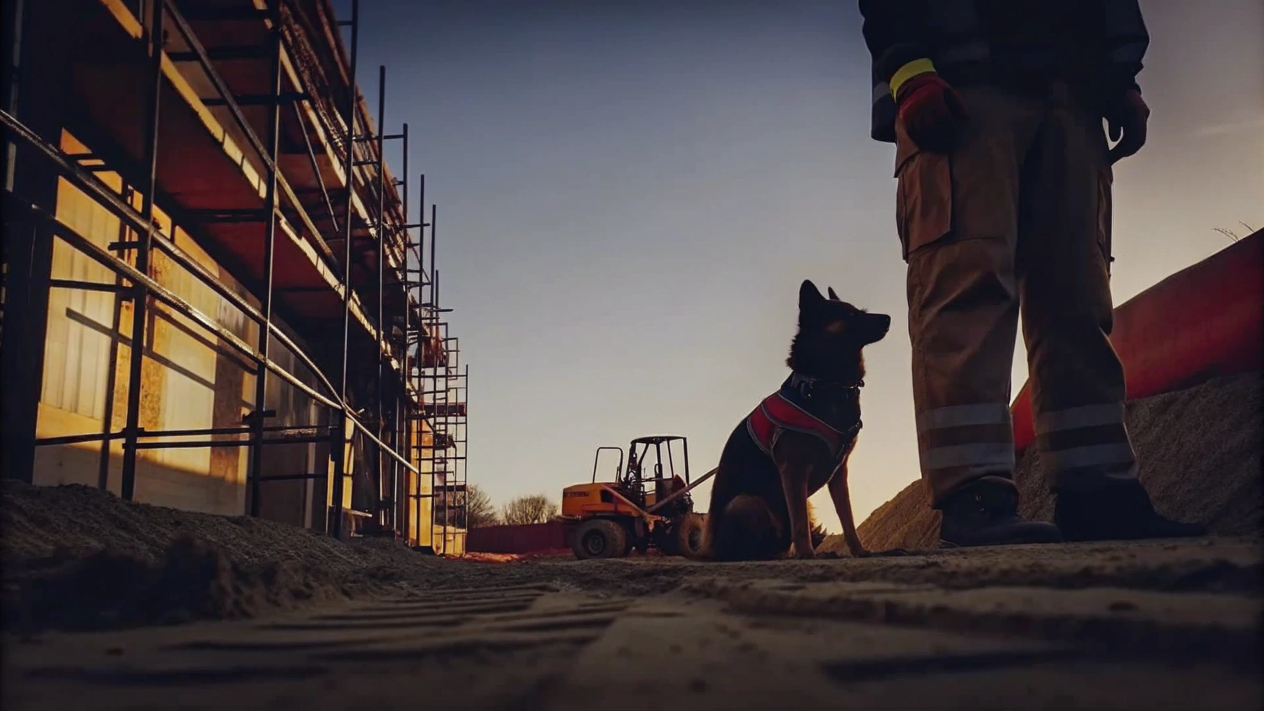 Canine Security Services on Construction Site