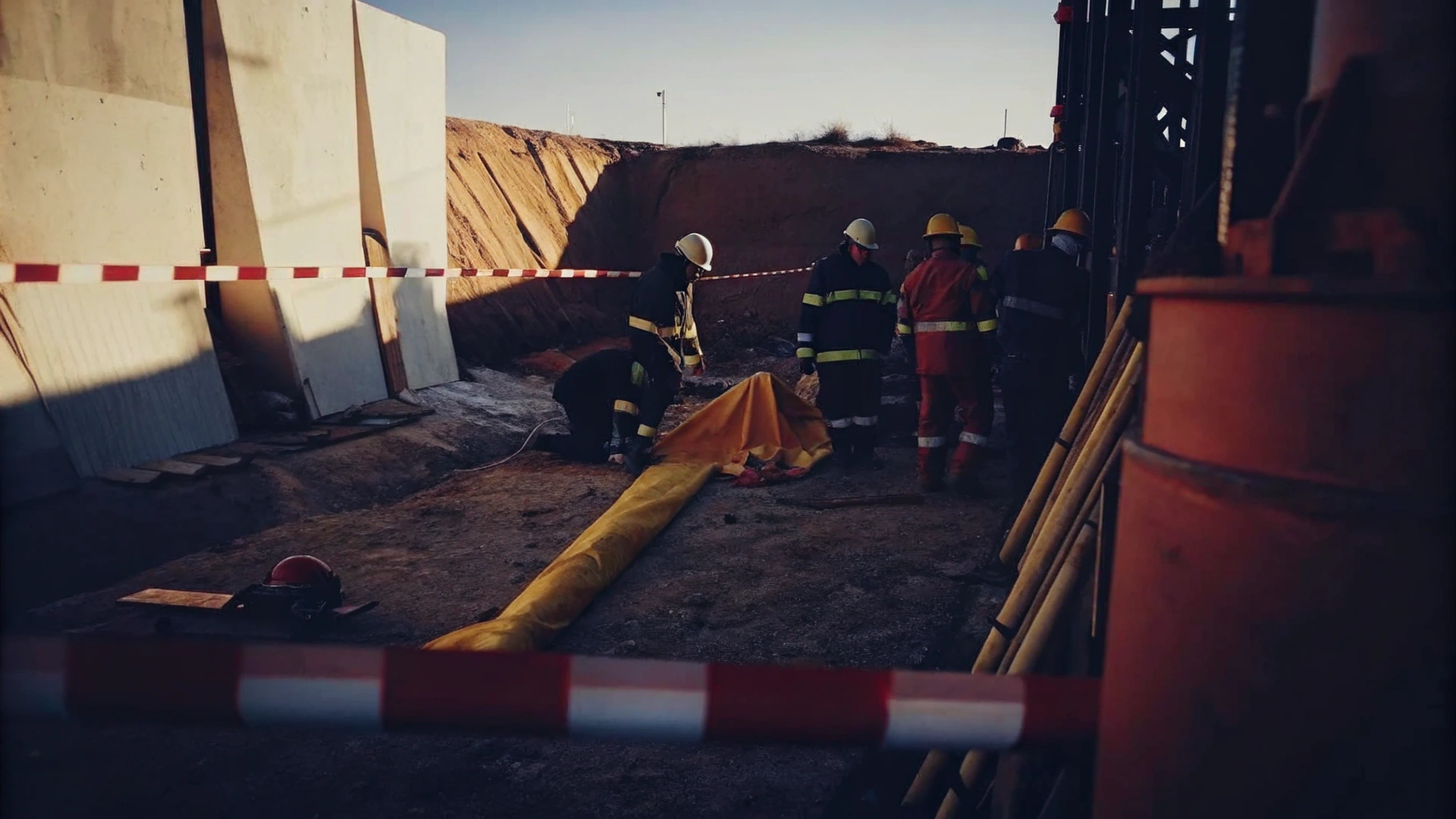 Emergency Response Training on a Construction Site