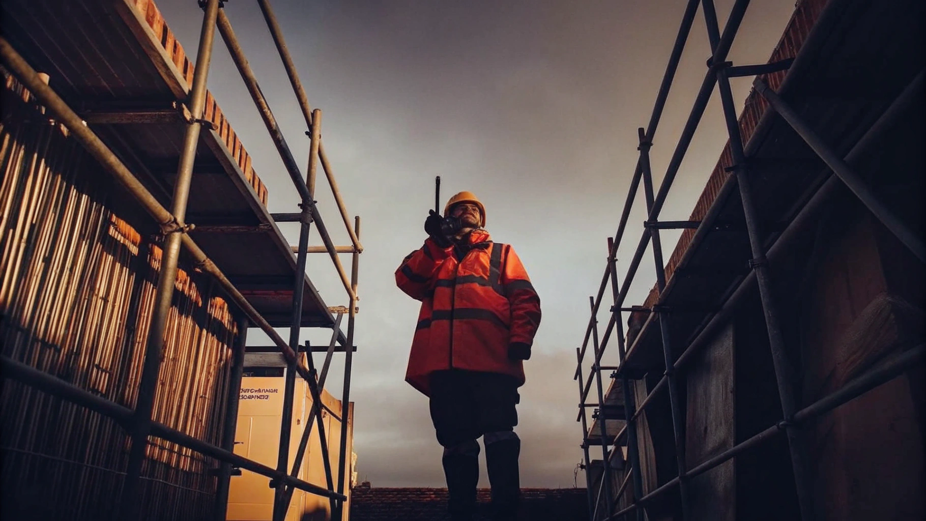 Security Guard on a Construction Site