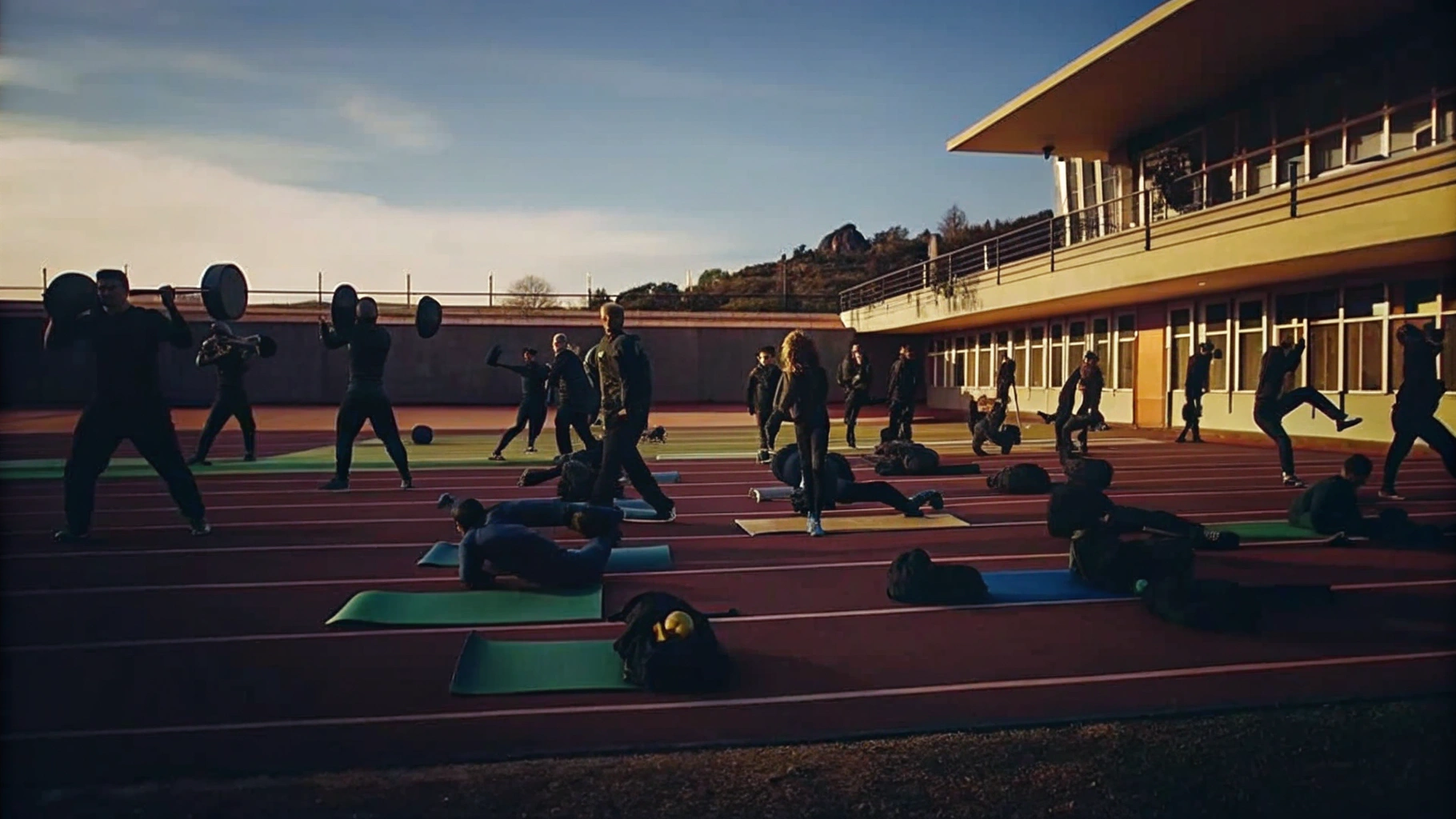Security Personnel Engaged in Fitness Training Security Personnel Engaged in Fitness Training