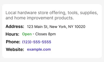 Schema Ninja - Local Business