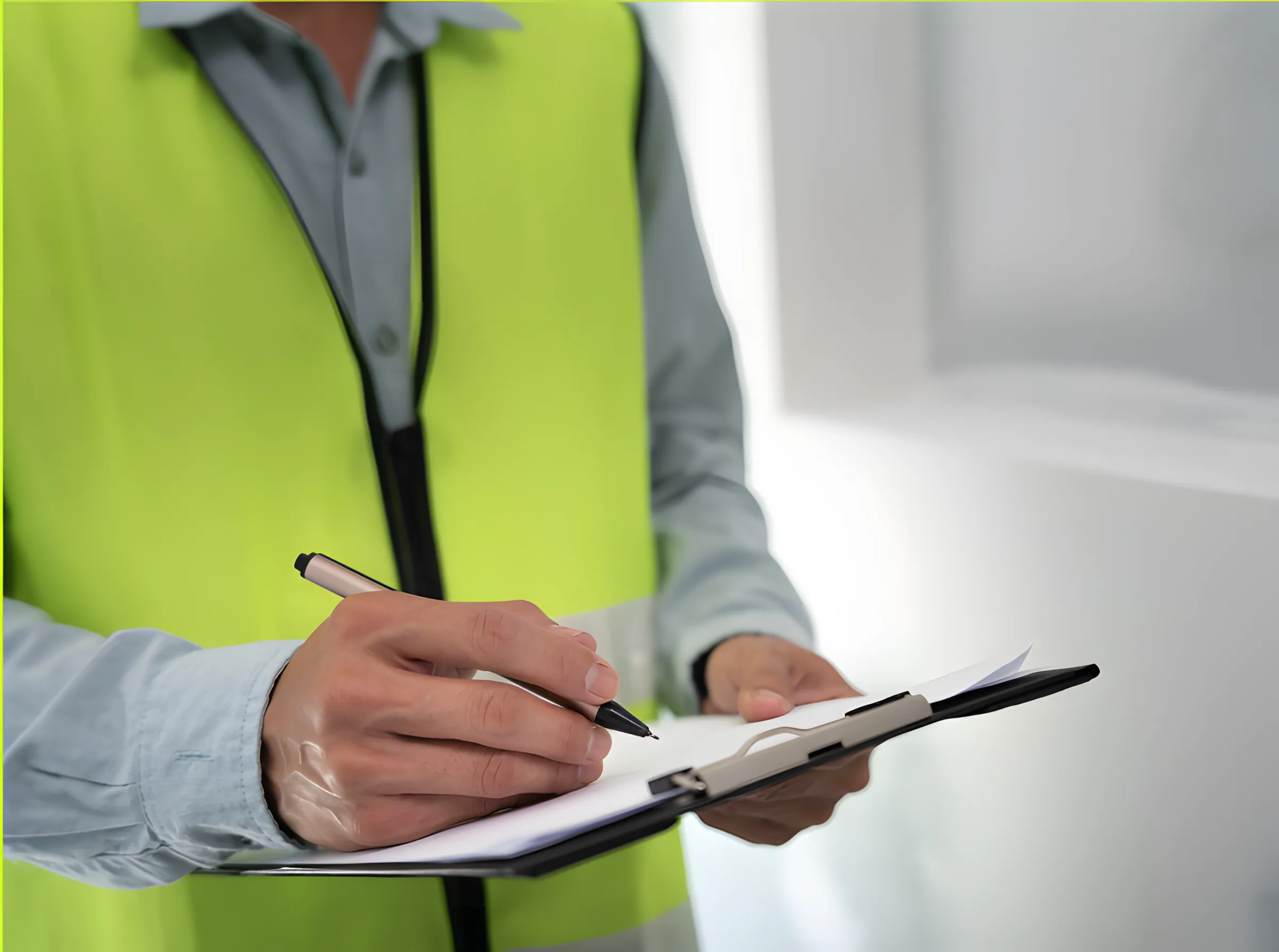 HSE inspector carrying out a workplace inspection